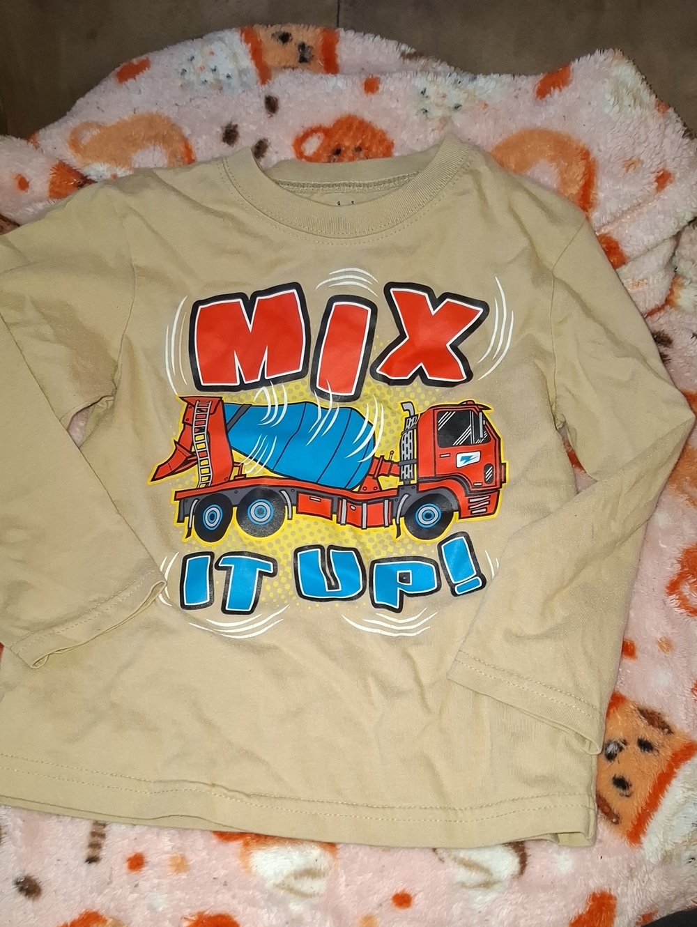 Garanimals Beige Long-Sleeve 'Mix It Up!' Shirt with Red & Blue Truck